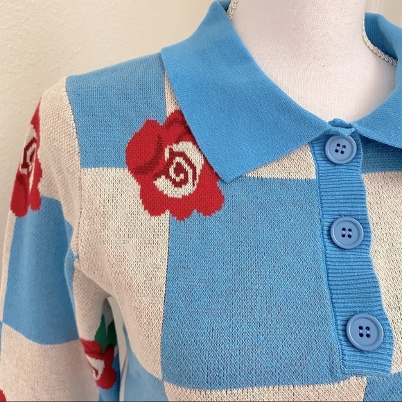 Glamorous Rose Checkerboard Top and Skirt Set Sz Med - Picture 11 of 13